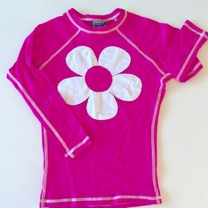 Girls Petite Letarte Pink RashGuard Maui Hawaii Size 12